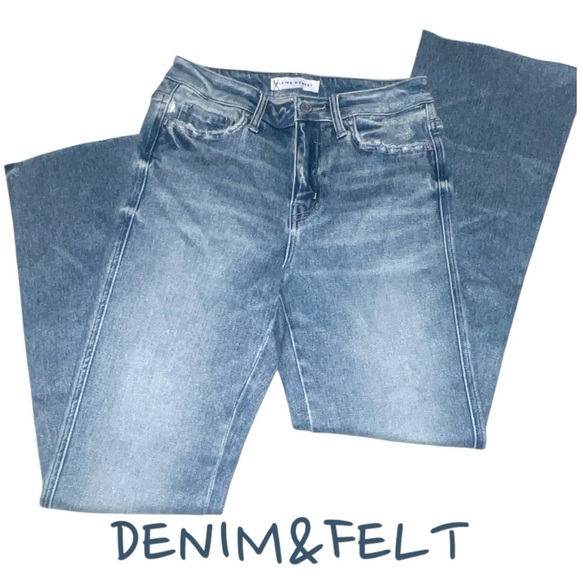 Flying Monkey Denim - Flying Monkey High Rise Raw Hem Light Wash Denim Jeans | NEW/NWOT!!🩵👖🩵👖